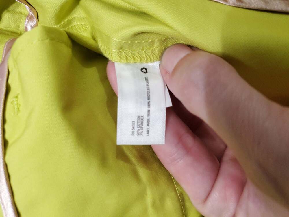 NWT Gap Slim Cropped Pants Women's Size 14 Lime Green Stretch - Picture 6 of 7